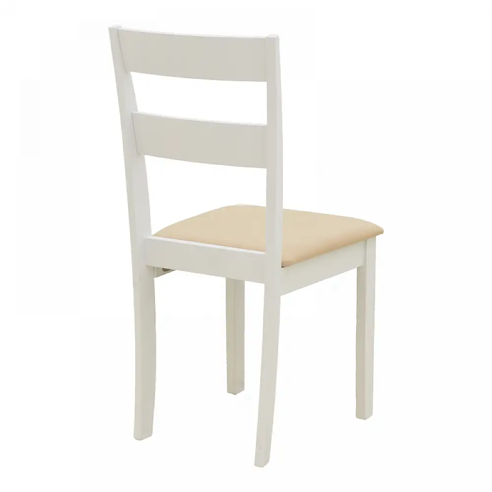 Καρέκλα Dallan pakoworld rubberwood λευκό 40x47.5x89εκ | 2 τμχ