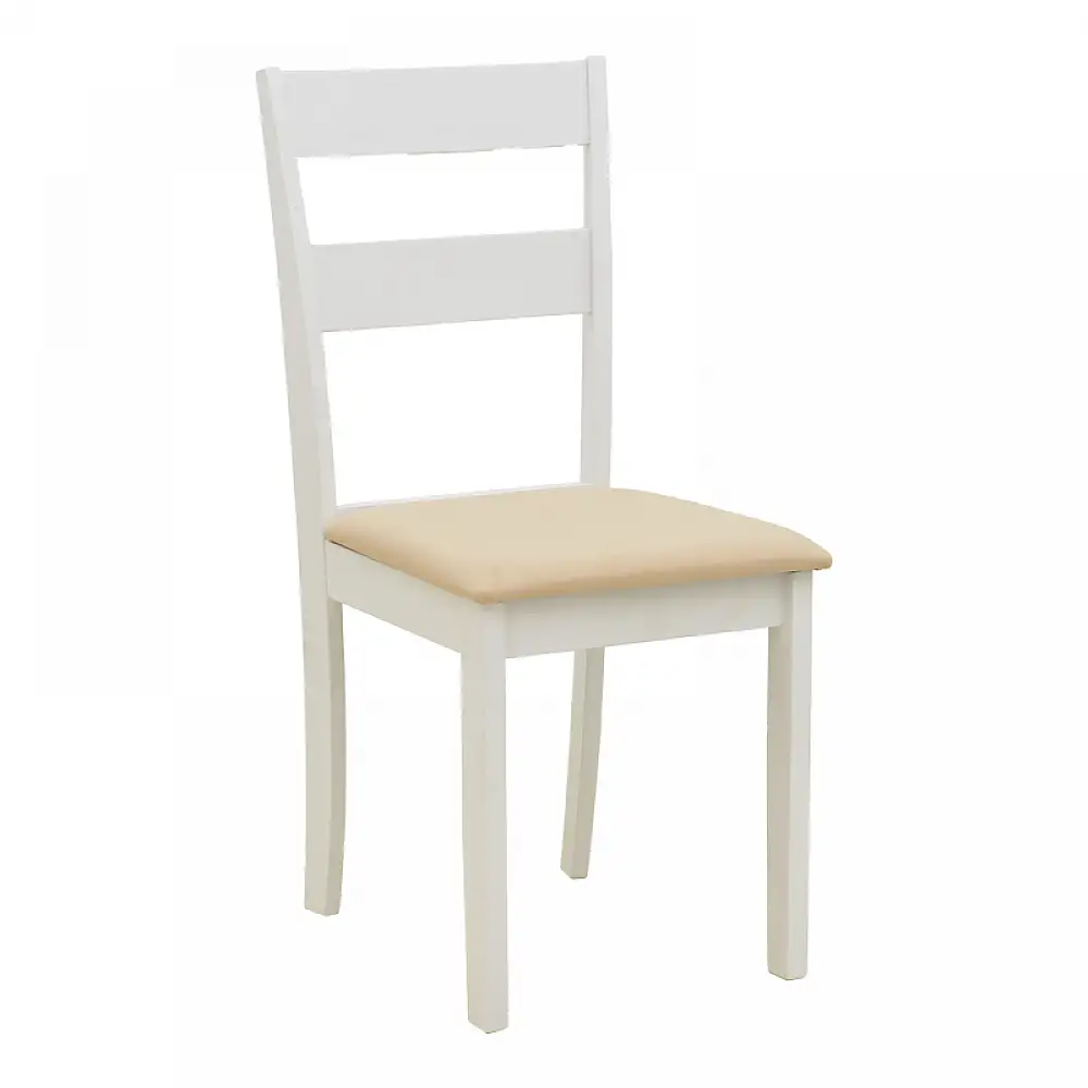 Καρέκλα Dallan pakoworld rubberwood λευκό 40x47.5x89εκ | 2 τμχ