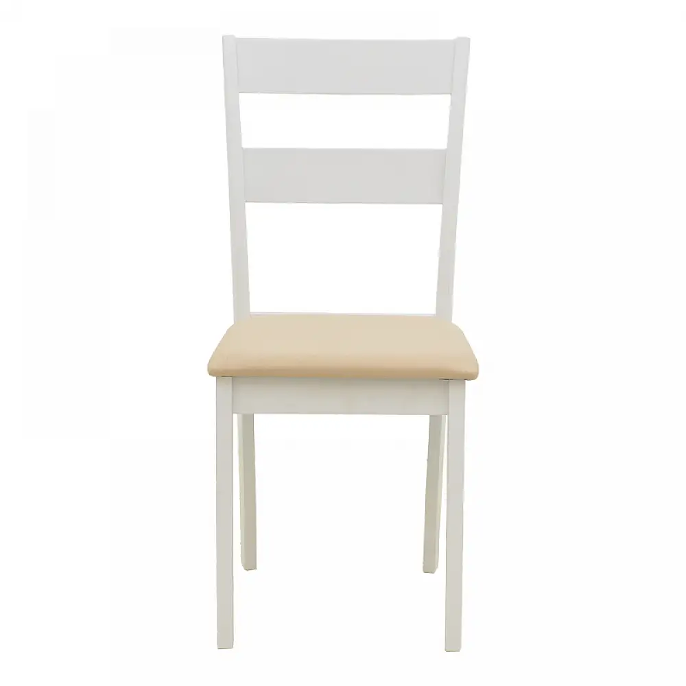Καρέκλα Dallan pakoworld rubberwood λευκό 40x47.5x89εκ | 2 τμχ
