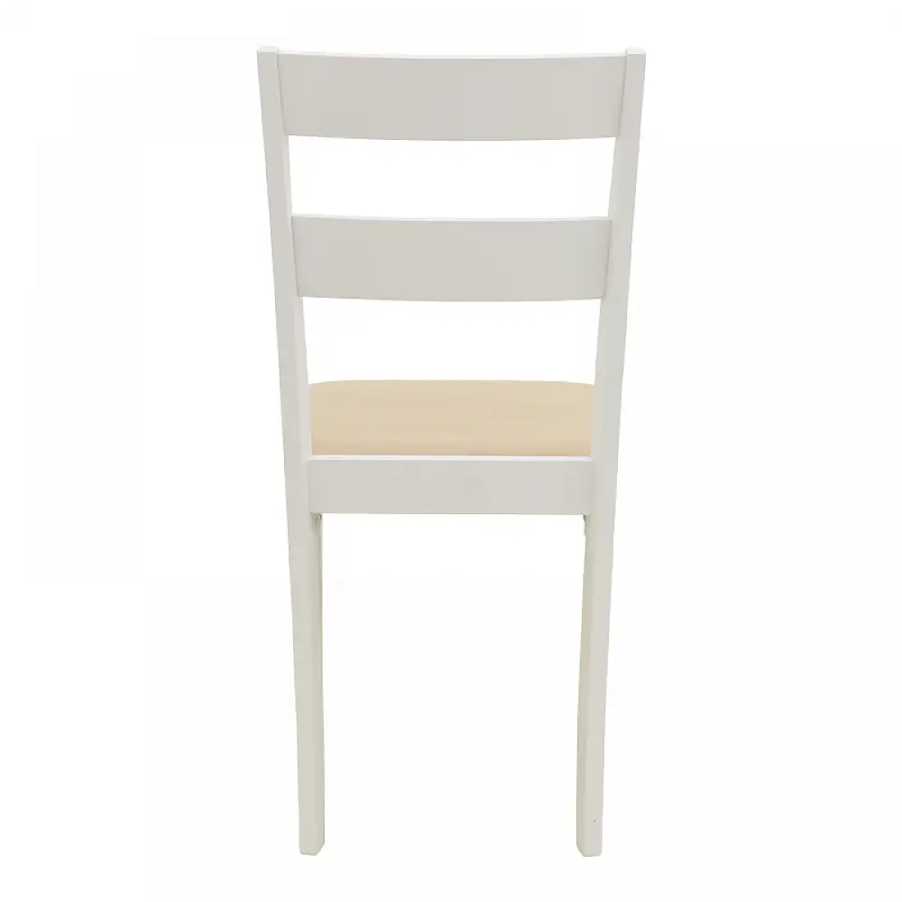 Καρέκλα Dallan pakoworld rubberwood λευκό 40x47.5x89εκ | 2 τμχ