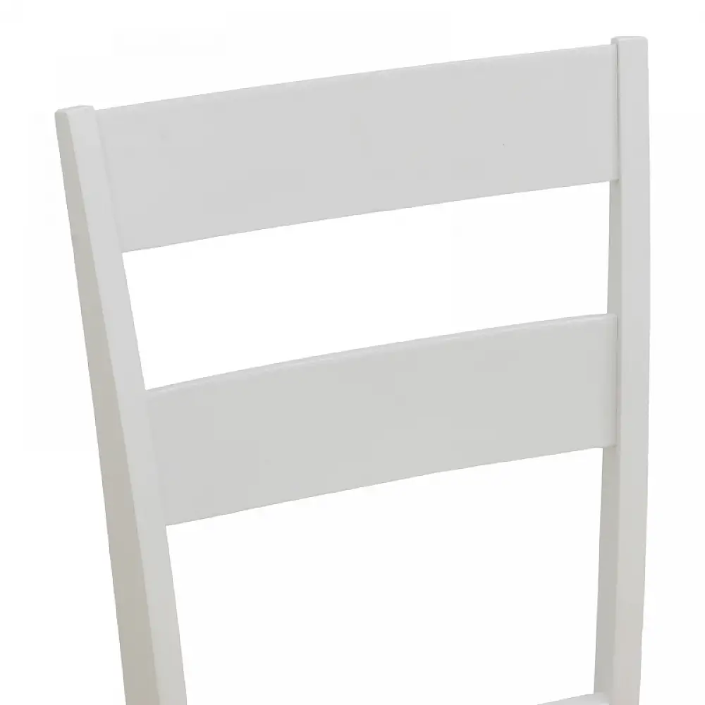 Καρέκλα Dallan pakoworld rubberwood λευκό 40x47.5x89εκ | 2 τμχ