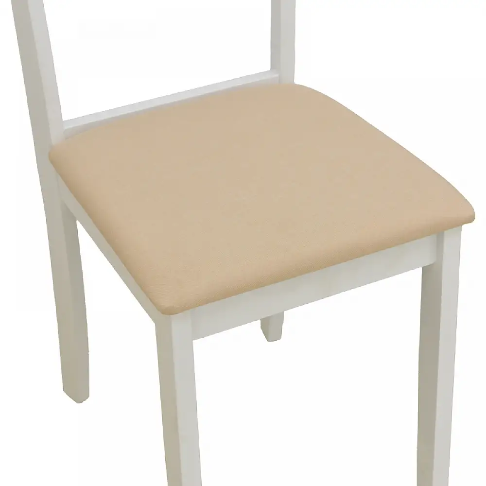 Καρέκλα Dallan pakoworld rubberwood λευκό 40x47.5x89εκ | 2 τμχ