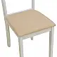 Καρέκλα Dallan pakoworld rubberwood λευκό 40x47.5x89εκ | 2 τμχ