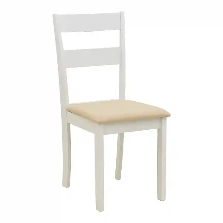 Καρέκλα Dallan pakoworld rubberwood λευκό 40x47.5x89εκ | 2 τμχ
