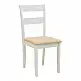 Καρέκλα Dallan pakoworld rubberwood λευκό 40x47.5x89εκ | 2 τμχ