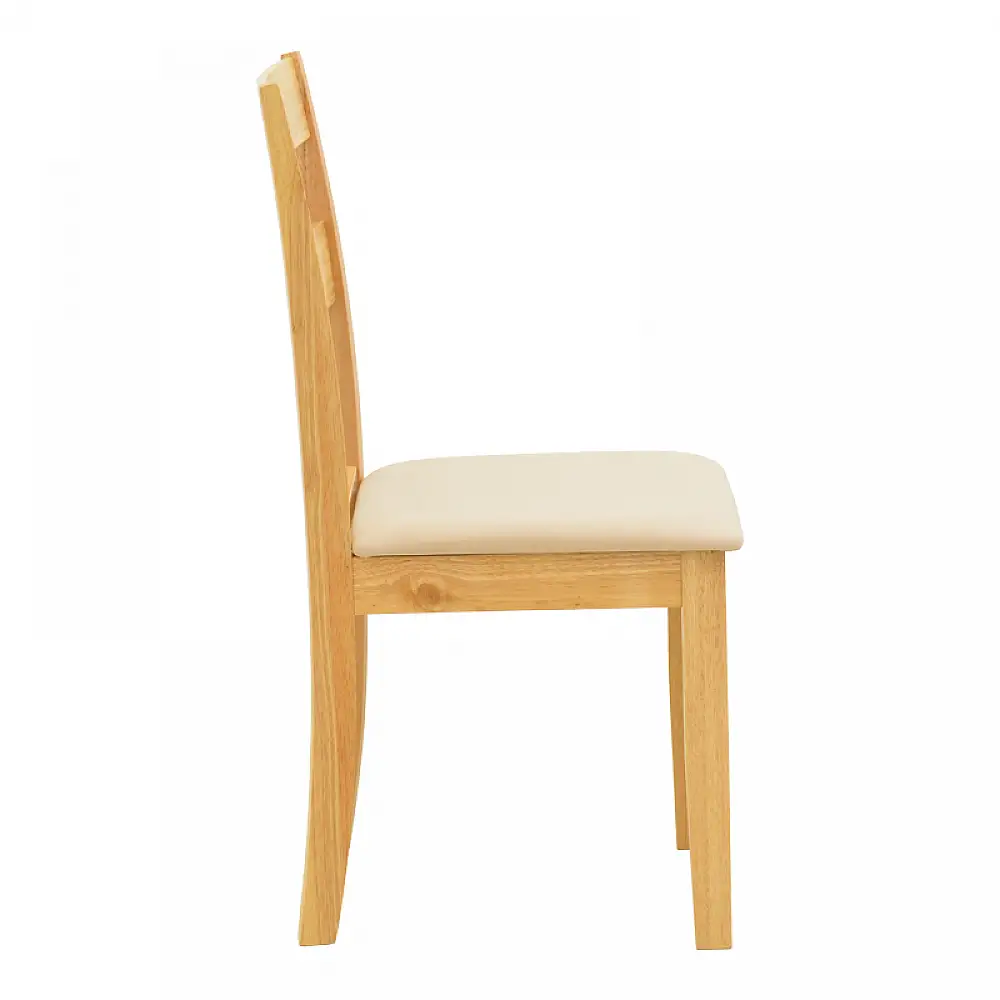 Καρέκλα Dallan pakoworld rubberwood σε φυσική απόχρωση 40x47.5x89εκ | 2 τμχ