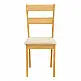 Καρέκλα Dallan pakoworld rubberwood σε φυσική απόχρωση 40x47.5x89εκ | 2 τμχ
