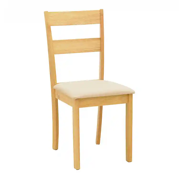 Καρέκλα Dallan pakoworld rubberwood σε φυσική απόχρωση 40x47.5x89εκ | 2 τμχ