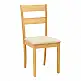 Καρέκλα Dallan pakoworld rubberwood σε φυσική απόχρωση 40x47.5x89εκ | 2 τμχ