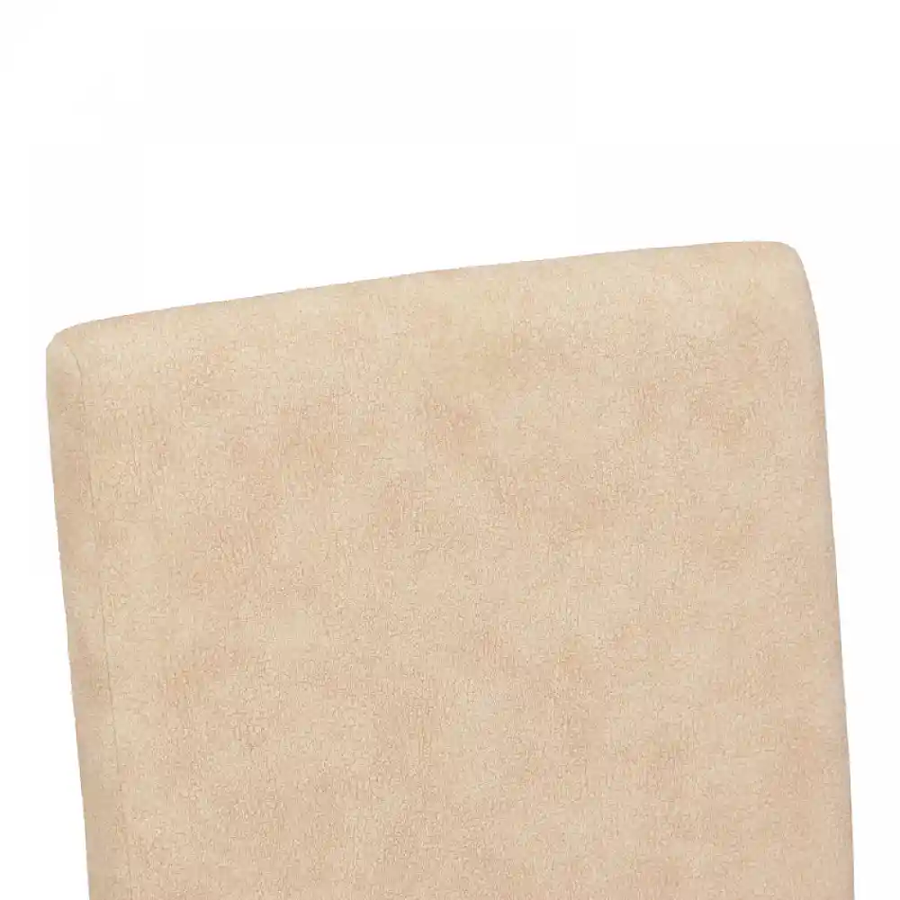 Καρέκλα Zeben pakoworld αντικέ εκρού ύφασμα με καρυδί rubberwood 43,5x55,5x93,5εκ | 2 τμχ