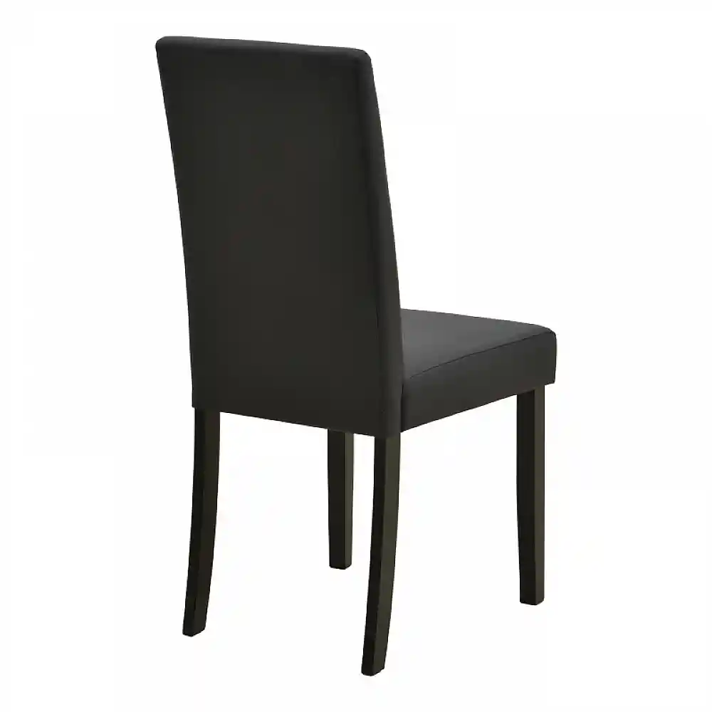 Καρέκλα Zeben pakoworld μαύρο PU με πόδι μαύρο rubberwood 43,5x55,5x93,5εκ | 2 τμχ