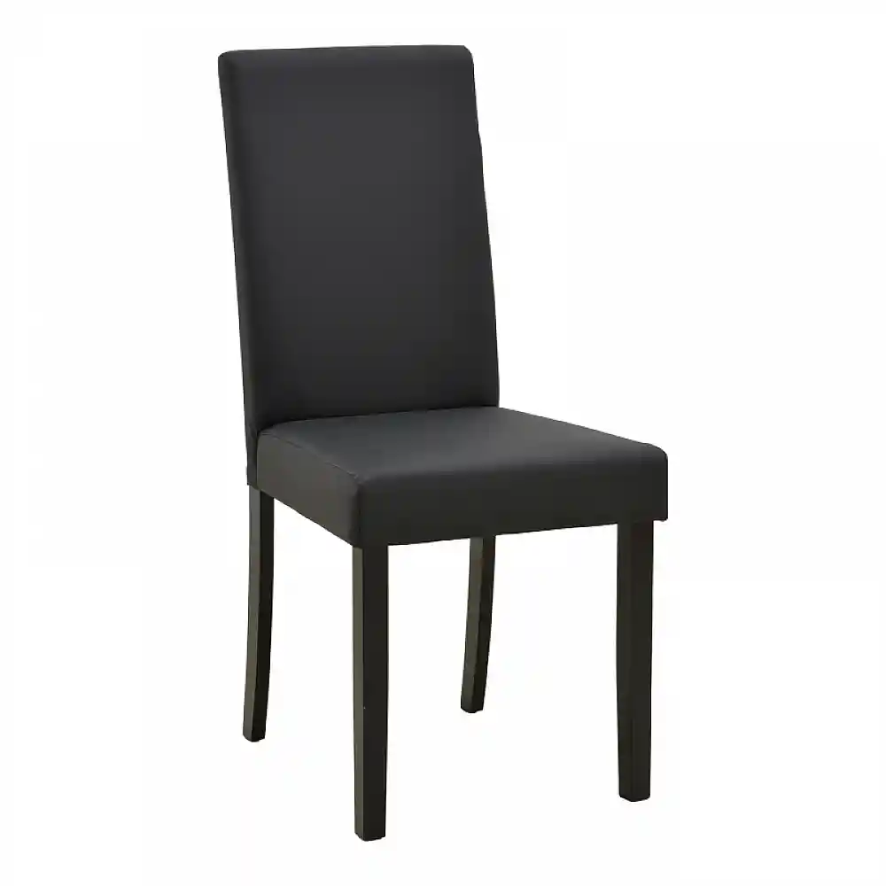 Καρέκλα Zeben pakoworld μαύρο PU με πόδι μαύρο rubberwood 43,5x55,5x93,5εκ | 2 τμχ