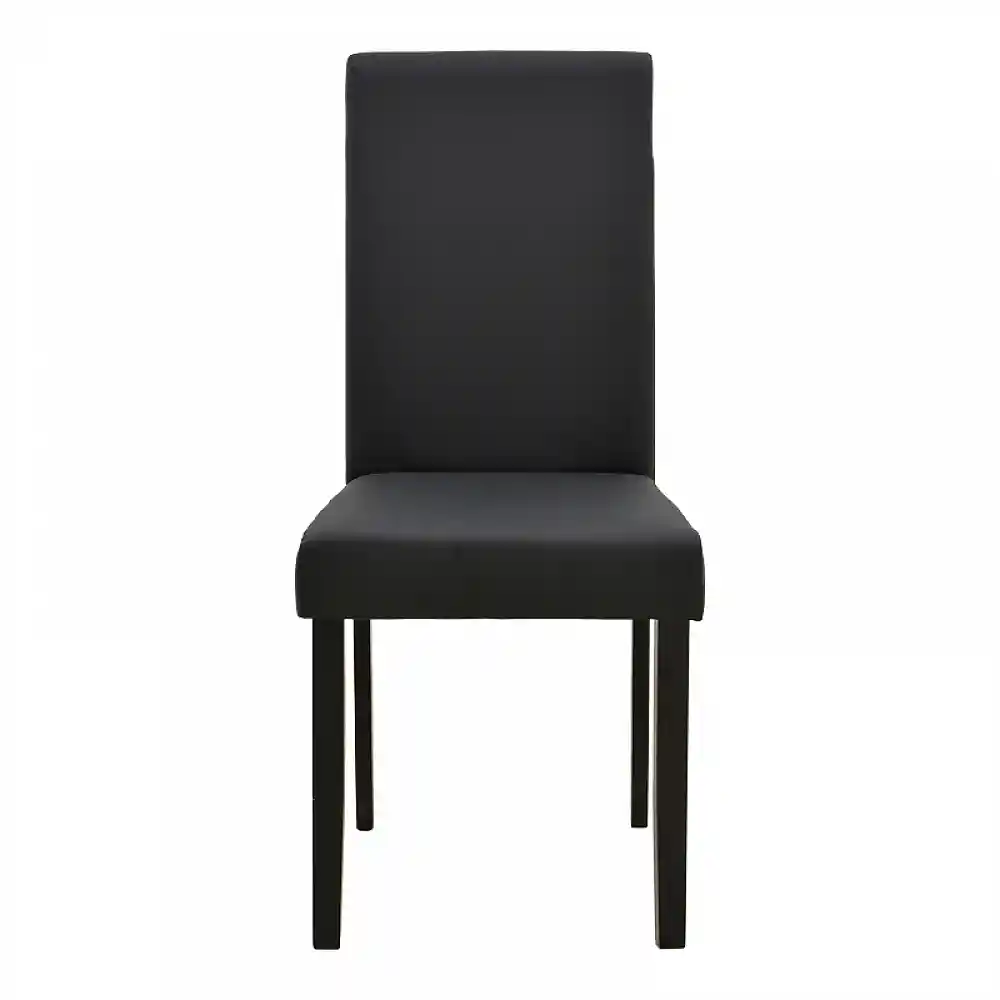 Καρέκλα Zeben pakoworld μαύρο PU με πόδι μαύρο rubberwood 43,5x55,5x93,5εκ | 2 τμχ
