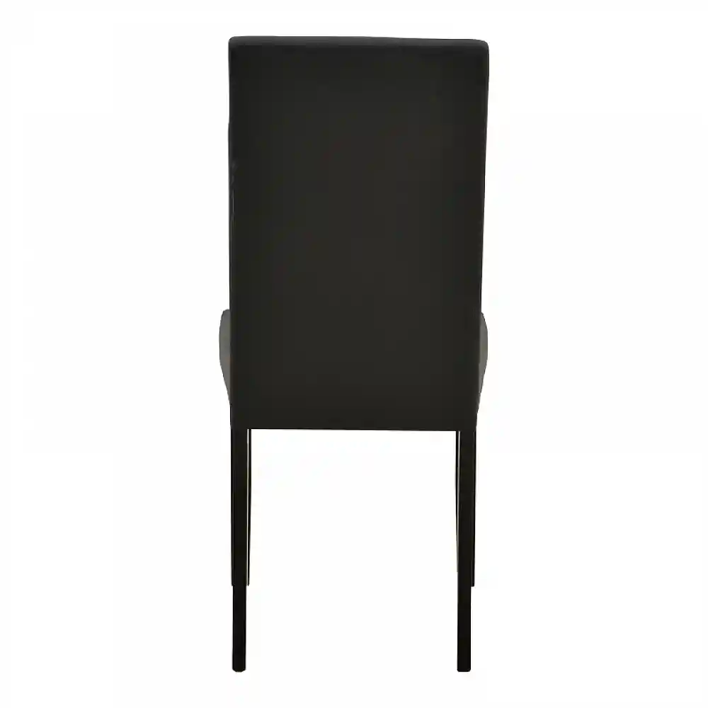 Καρέκλα Zeben pakoworld μαύρο PU με πόδι μαύρο rubberwood 43,5x55,5x93,5εκ | 2 τμχ