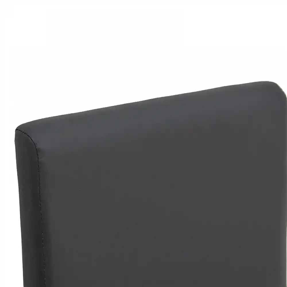 Καρέκλα Zeben pakoworld μαύρο PU με πόδι μαύρο rubberwood 43,5x55,5x93,5εκ | 2 τμχ