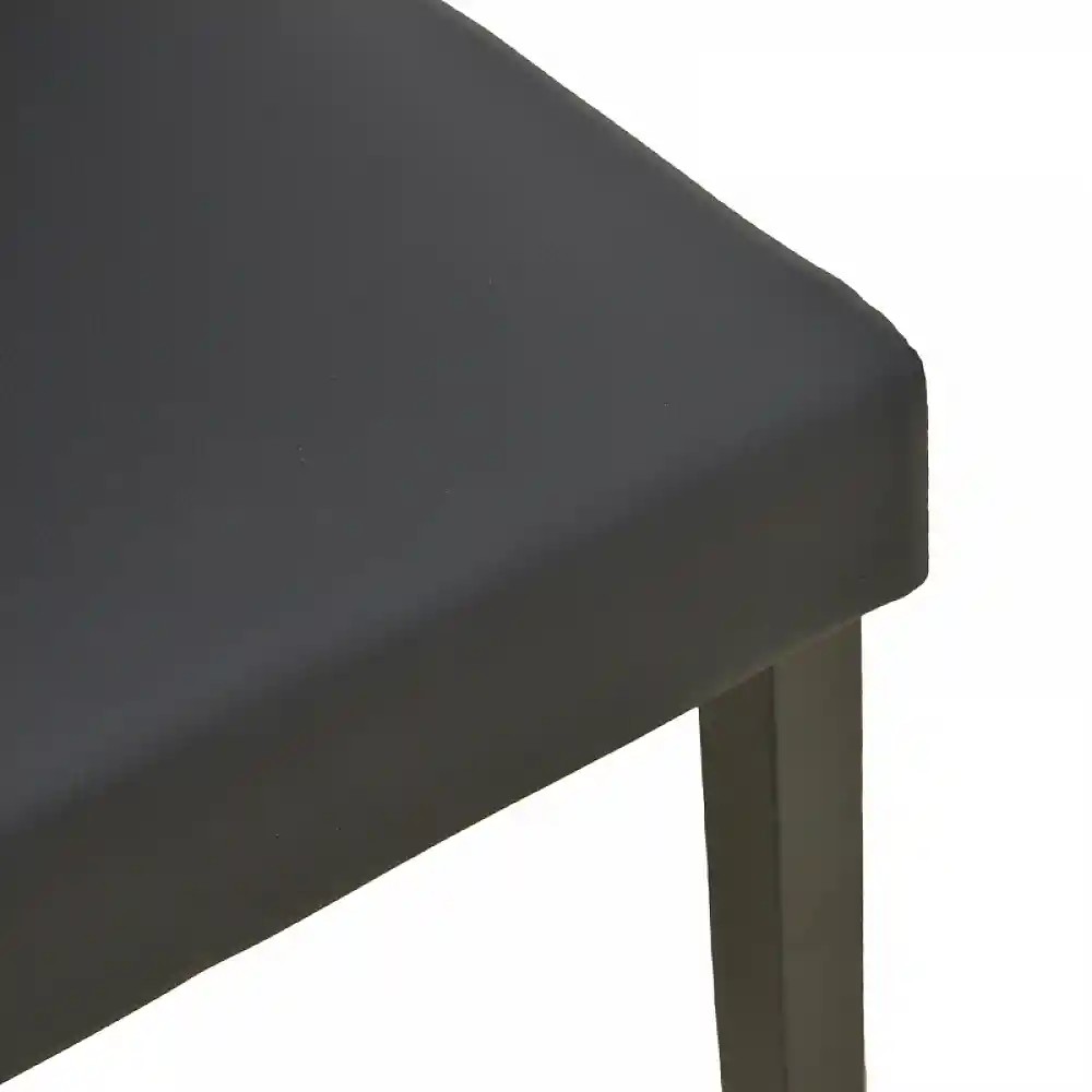 Καρέκλα Zeben pakoworld μαύρο PU με πόδι μαύρο rubberwood 43,5x55,5x93,5εκ | 2 τμχ