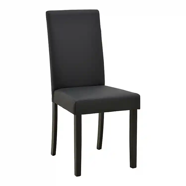 Καρέκλα Zeben pakoworld μαύρο PU με πόδι μαύρο rubberwood 43,5x55,5x93,5εκ | 2 τμχ