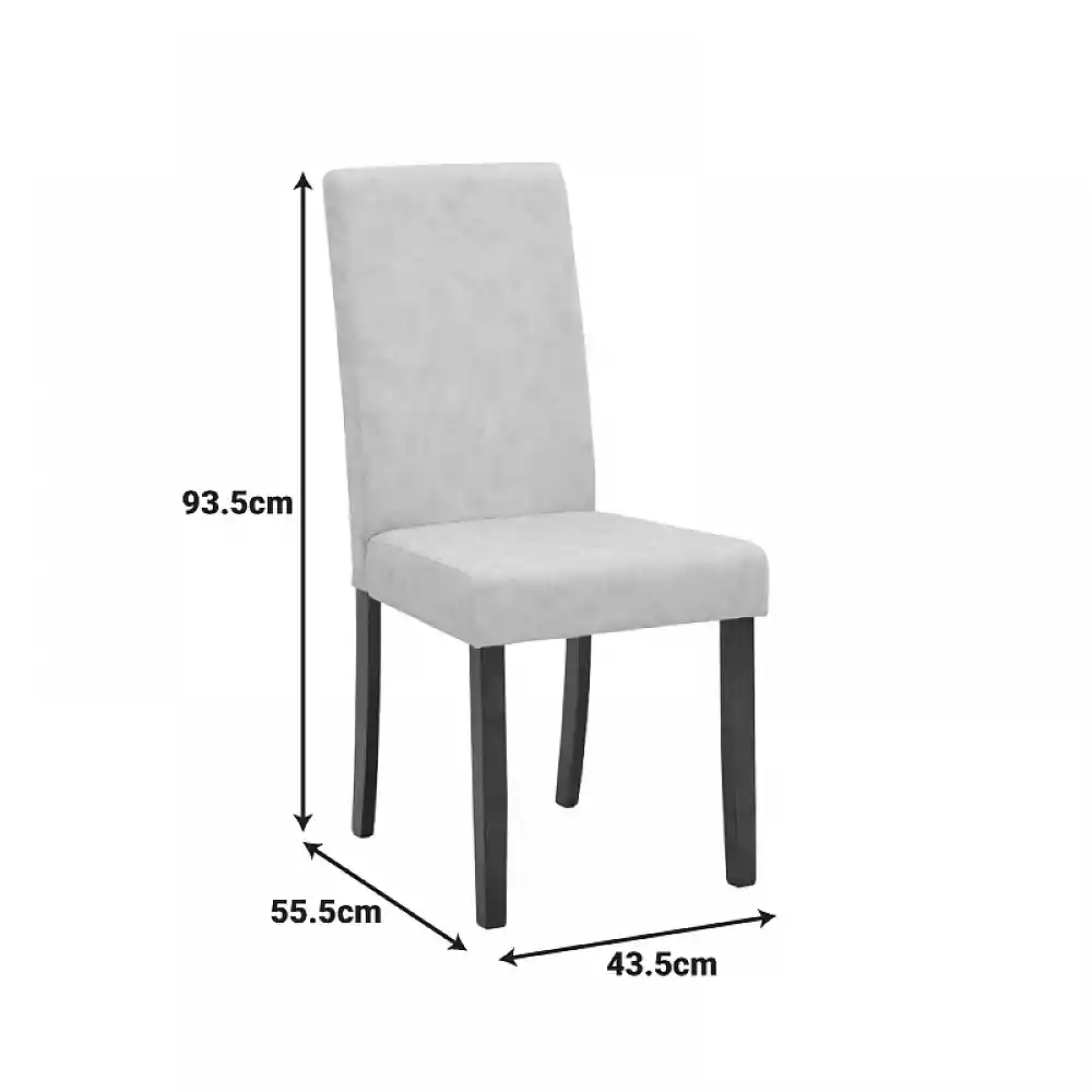 Καρέκλα Zeben pakoworld εκρού PU με πόδι μαύρο rubberwood 43,5x55,5x93,5εκ | 2 τμχ
