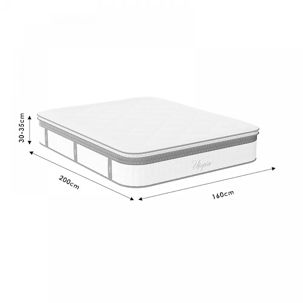 Στρώμα Utopia pakoworld pocket spring με ανώστρωμα 30-32cm 160x200εκ Στρώμα Utopia pakoworld pocket spring με ανώστρωμα 30-32cm 160x200εκ