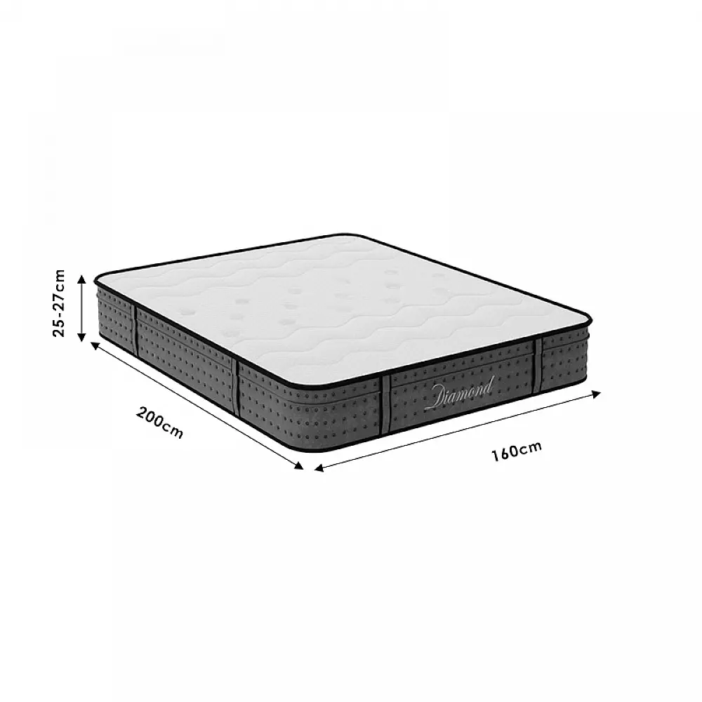 Στρώμα Diamond pakoworld pocket spring+ gel memory foam 25-27cm 160x200εκ Στρώμα Diamond pakoworld pocket spring+ gel memory foam 25-27cm 160x200εκ
