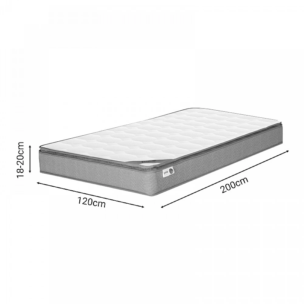 Στρώμα Perfecto pakoworld Continuous springs μονής όψης ανώστρωμα 18-20cm 120x200εκ Στρώμα Perfecto pakoworld Continuous springs μονής όψης ανώστρωμα 18-20cm 120x200εκ