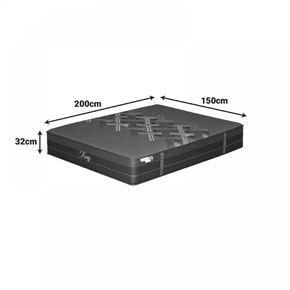 Στρώμα Resty pakoworld pocket spring μονής όψης με ενσωματωμένο ανώστρωμα 32cm 150x200εκ