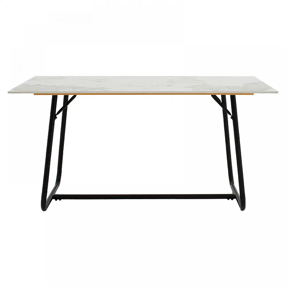 Τραπέζι Revello pakoworld sintered stone λευκό μαρμάρου-μαύρο 150x90x75εκ Τραπέζι Revello pakoworld sintered stone λευκό μαρμάρου-μαύρο 150x90x75εκ