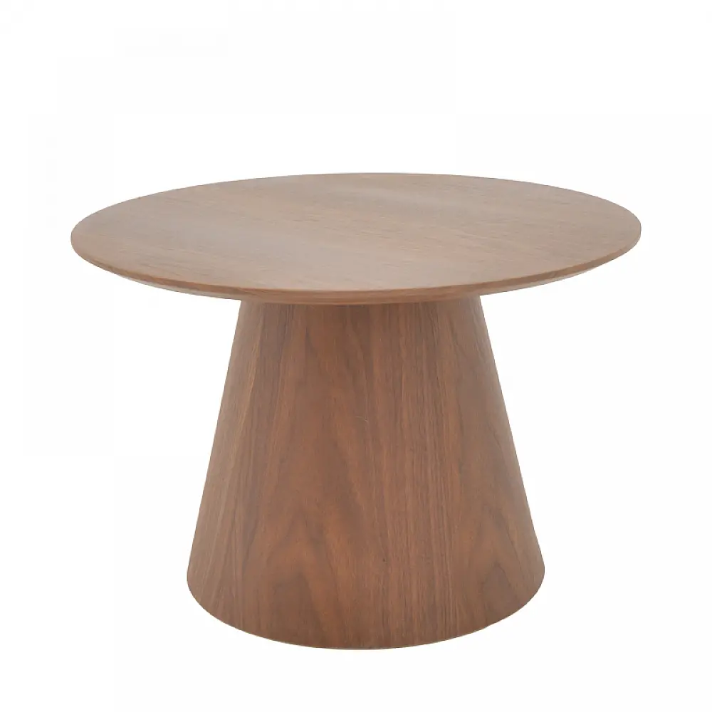 Τραπέζι σαλονιού Kayano pakoworld καρυδί mdf Φ60x40εκ