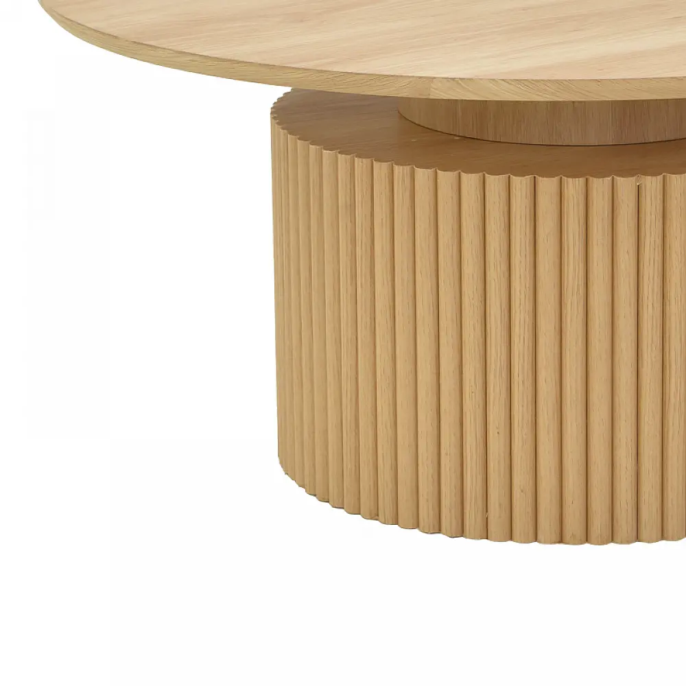 Τραπέζι σαλονιού Opols pakoworld mdf σε φυσική απόχρωση Φ90x42εκ Τραπέζι σαλονιού Opols pakoworld mdf σε φυσική απόχρωση Φ90x42εκ