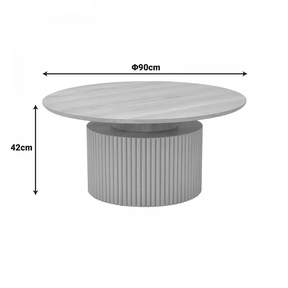 Τραπέζι σαλονιού Opols pakoworld mdf σε φυσική απόχρωση Φ90x42εκ Τραπέζι σαλονιού Opols pakoworld mdf σε φυσική απόχρωση Φ90x42εκ