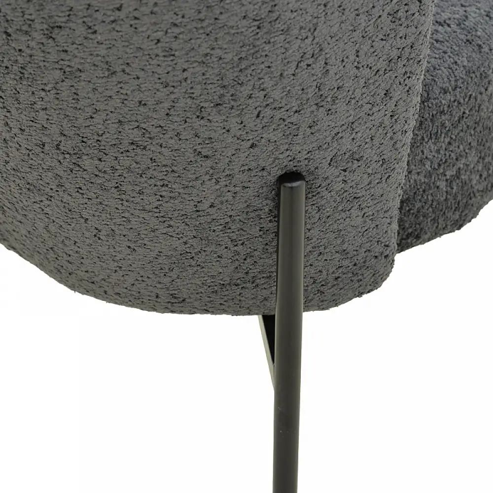 Καρέκλα Houlian pakoworld ανθρακί ύφασμα-πόδι μαύρο μέταλλο 44x66x89εκ | 2 τμχ