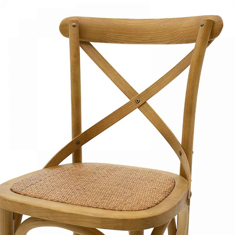 Σκαμπό μπαρ Reid pakoworld ξύλο sonoma-έδρα καφέ rattan Σκαμπό μπαρ Reid pakoworld ξύλο sonoma-έδρα καφέ rattan