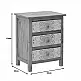 Συρταριέρα Inart 3-50-245-0017 ξύλο φυσικό-λευκό 50x32x61εκ
