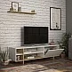 Σύνθετο σαλονιού Saloon pakoworld σε λευκή-oak απόχρωση 160x35.5x44εκ Σύνθετο σαλονιού Saloon pakoworld σε λευκή-oak απόχρωση 160x35.5x44εκ