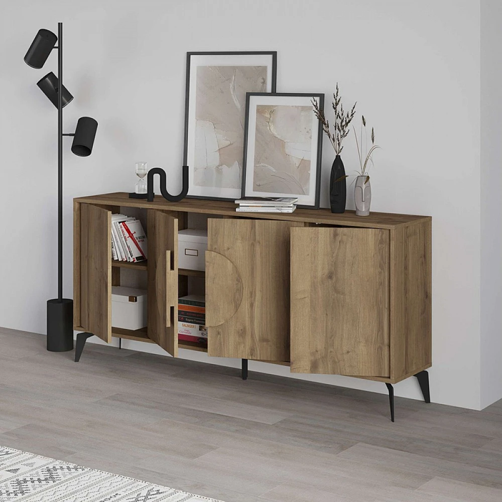 Μπουφές Gora pakoworld σε απόχρωση ανοιχτό καρυδί 180x35.6x82εκ Μπουφές Gora pakoworld σε απόχρωση ανοιχτό καρυδί 180x35.6x82εκ