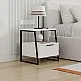 Κομοδίνο Johana pakoworld μαύρο-λευκό 45x40x50εκ Κομοδίνο Johana pakoworld μαύρο-λευκό 45x40x50εκ