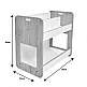 Ραφιέρα Dovere pakoworld φυσικό-λευκό mdf 56x34x55εκ