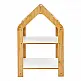 Ραφιέρα Montessori Zoilen pakoworld φυσικό-λευκό-μπλε mdf 50x30x80εκ