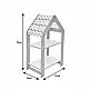 Ραφιέρα Montessori Zoilen pakoworld φυσικό-λευκό-μπλε mdf 50x30x80εκ