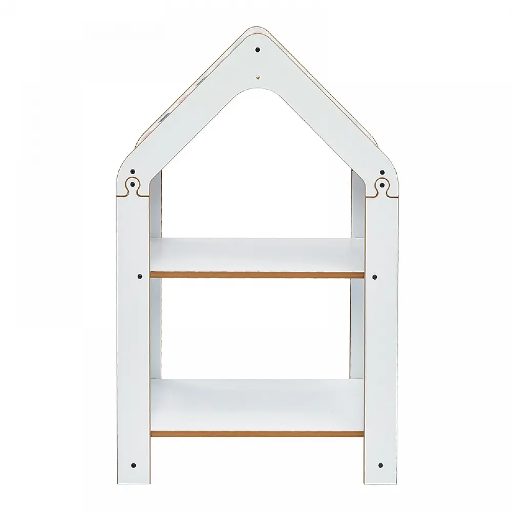 Ραφιέρα Montessori Zoilen pakoworld λευκό-ροζ mdf 50x30x80εκ