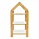 Ραφιέρα Montessori Zoilen I pakoworld λευκό-φυσικό-ροζ mdf 50x30x100εκ