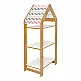Ραφιέρα Montessori Zoilen I pakoworld λευκό-φυσικό-ροζ mdf 50x30x100εκ