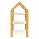 Ραφιέρα Montessori Zoilen I pakoworld λευκό-φυσικό-μπλε mdf 50x30x100εκ