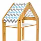 Ραφιέρα Montessori Zoilen I pakoworld λευκό-φυσικό-μπλε mdf 50x30x100εκ