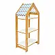 Ραφιέρα Montessori Zoilen I pakoworld λευκό-φυσικό-μπλε mdf 50x30x100εκ