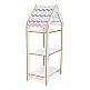 Ραφιέρα Montessori Zoilen I pakoworld λευκό-ροζ mdf 50x30x100εκ