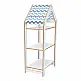 Ραφιέρα Montessori Zoilen I pakoworld λευκό-μπλε mdf 50x30x100εκ