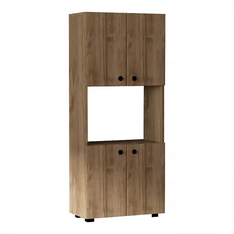 Στήλη Guzel pakoworld σε καρυδί απόχρωση 60x31.4x140εκ