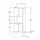Στήλη Guzel pakoworld σε sonoma απόχρωση 60x31.4x140εκ