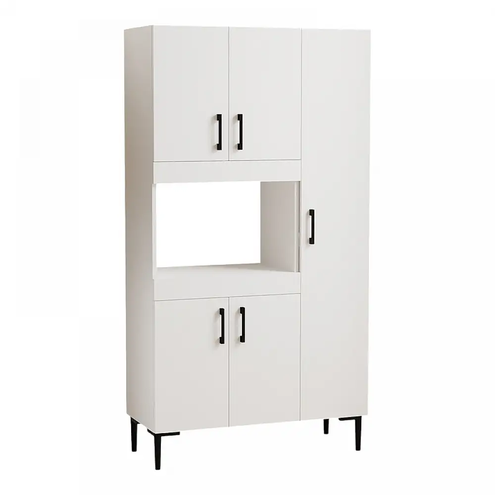 Ντουλάπια κουζίνας Defne pakoworld σε λευκή απόχρωση 89x37.5x160εκ